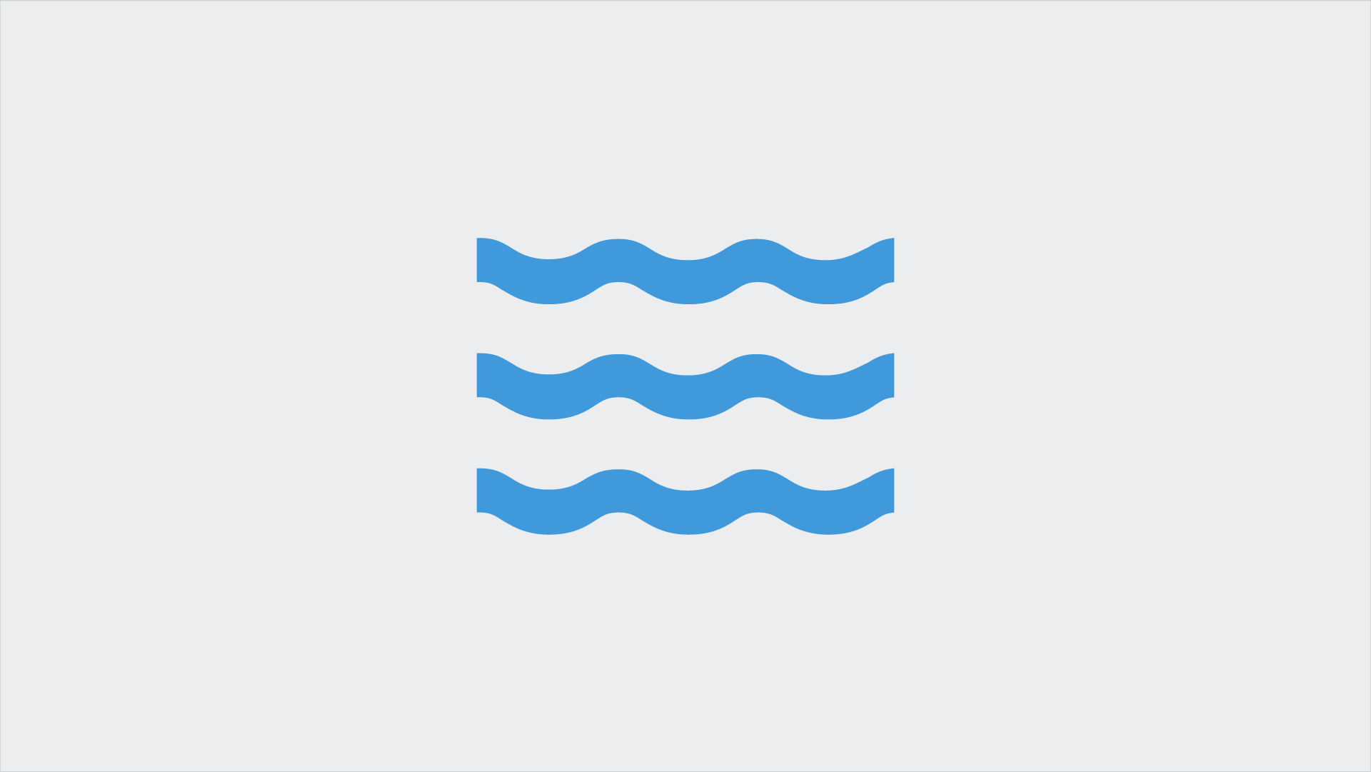 A blue pictogram of water, representing the vastness of the sea, where offshore wind coexists with ships and ecosystems.